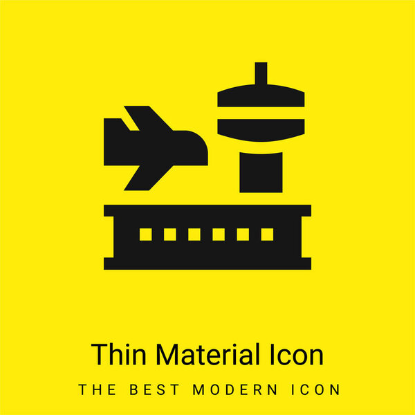 Airport minimal bright yellow material icon