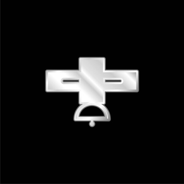 Большой серебряный металлический значок