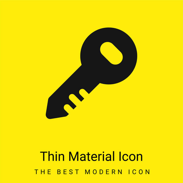 Administrator Key minimal bright yellow material icon