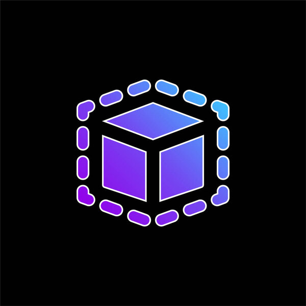 3d Моделирование значка синего градиента