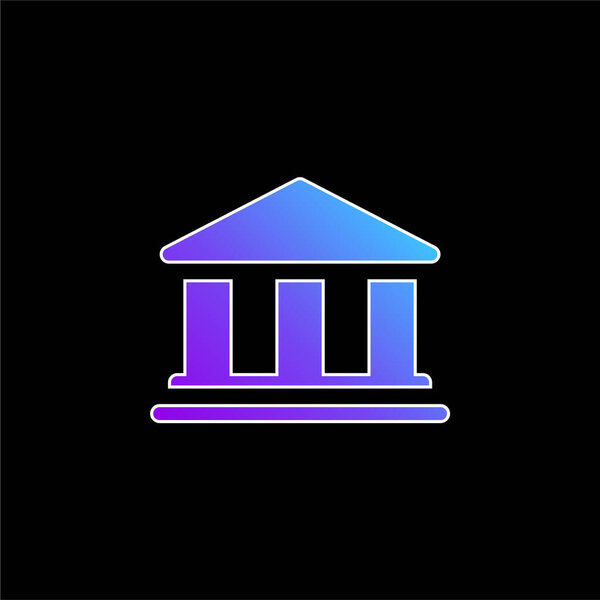 Bank blue gradient vector icon