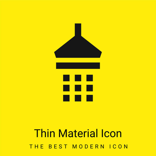 Ванная комната Душ минимальный ярко-желтый материал значок