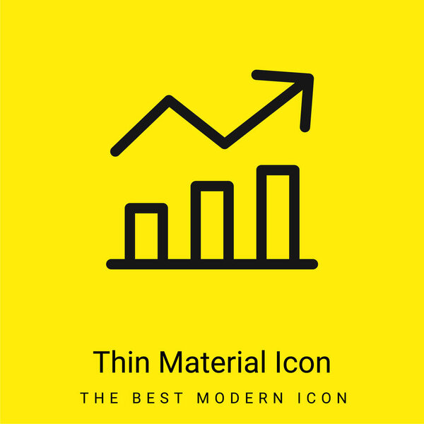 Аналитика минимальный ярко-желтый значок материала