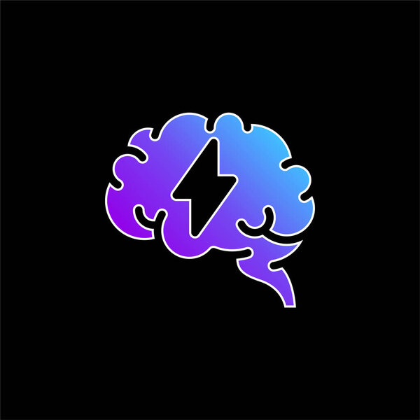 Brain blue gradient vector icon