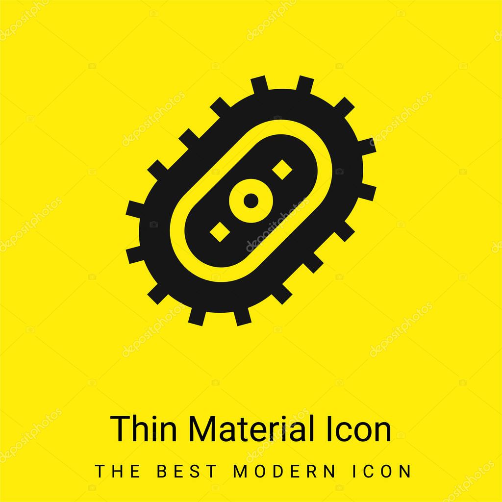 Bacteria minimal bright yellow material icon