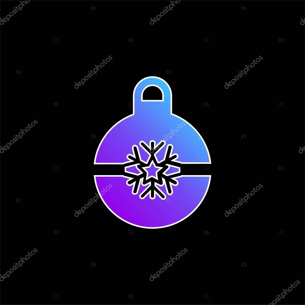 Bauble blue gradient vector icon