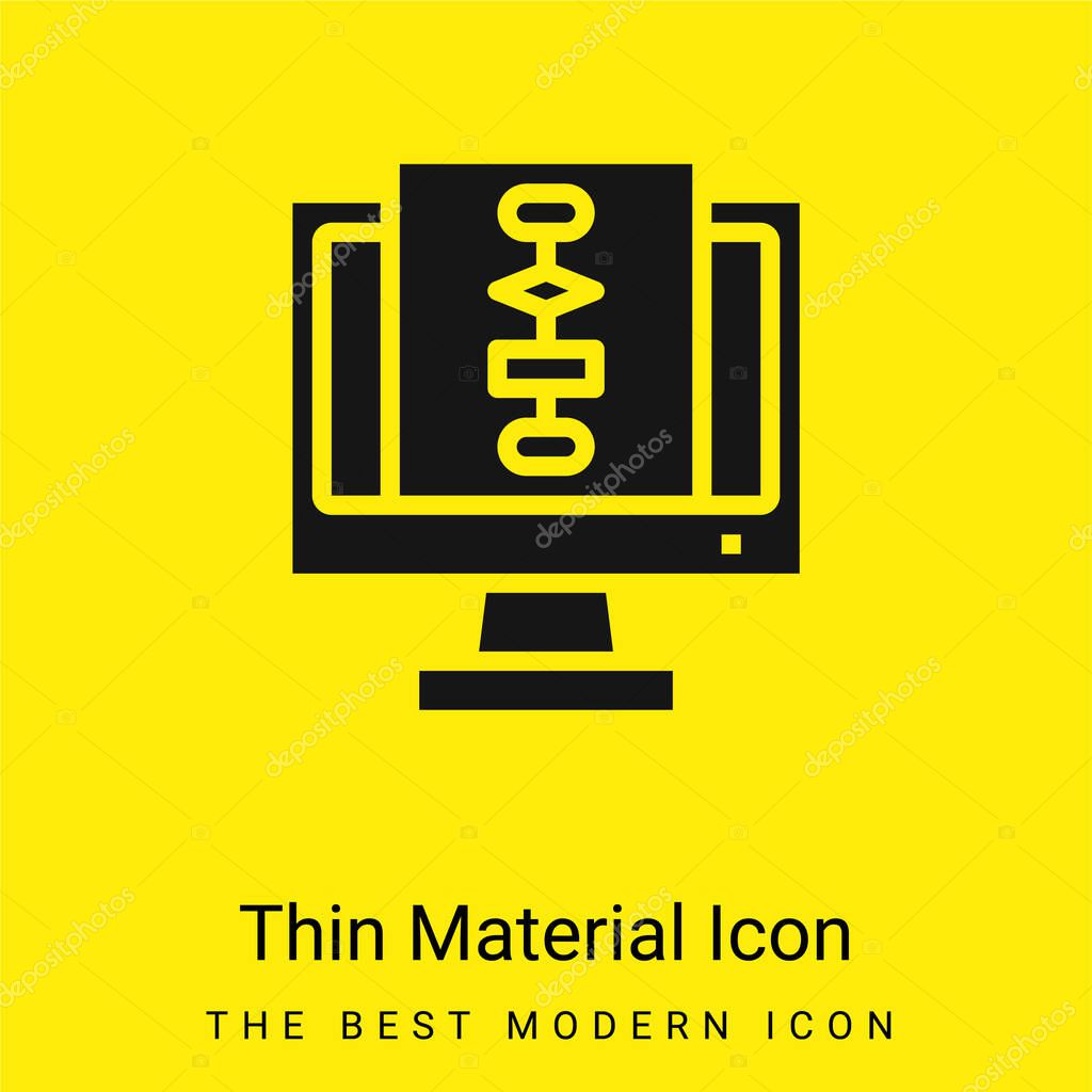 Algorithm minimal bright yellow material icon
