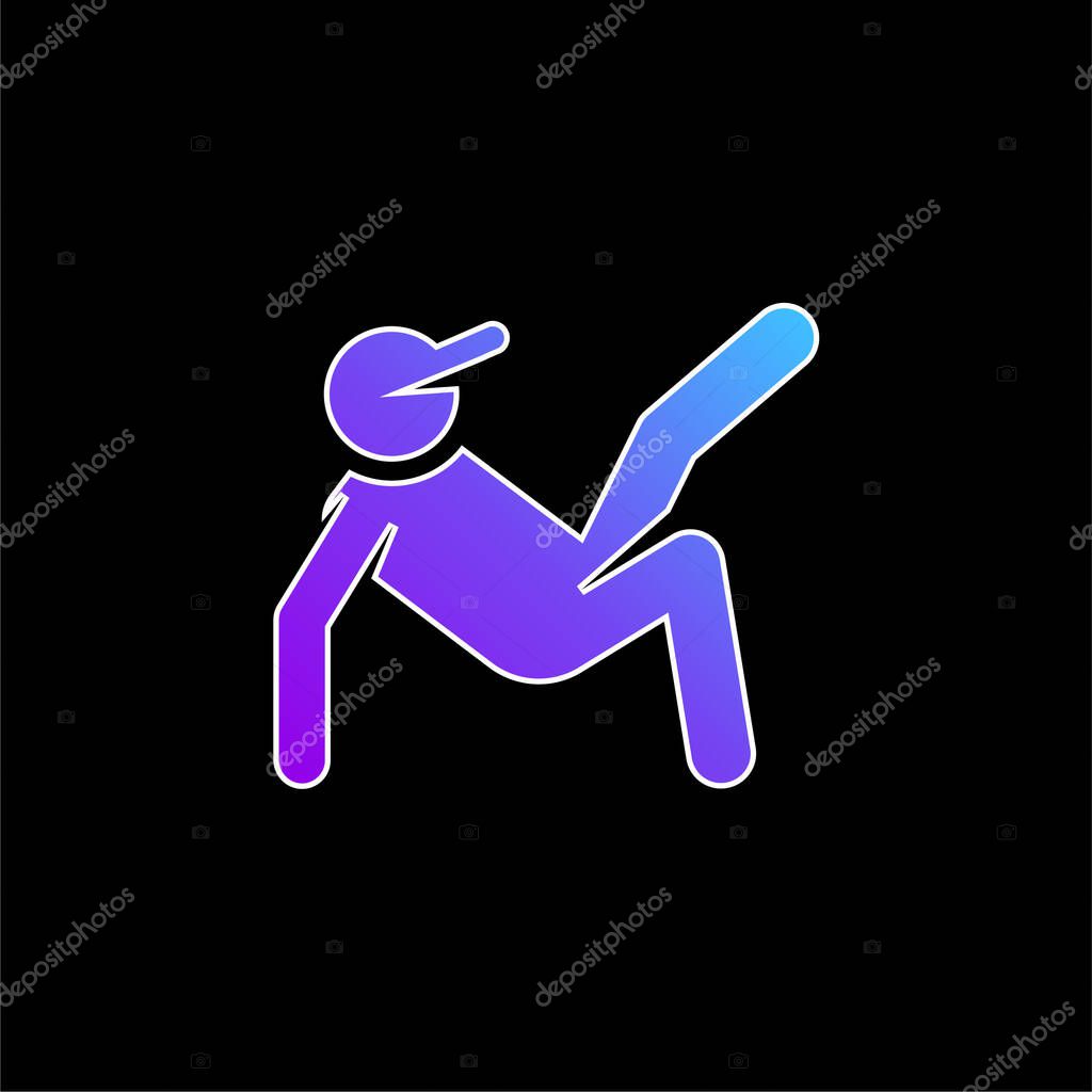 Breakdance blue gradient vector icon