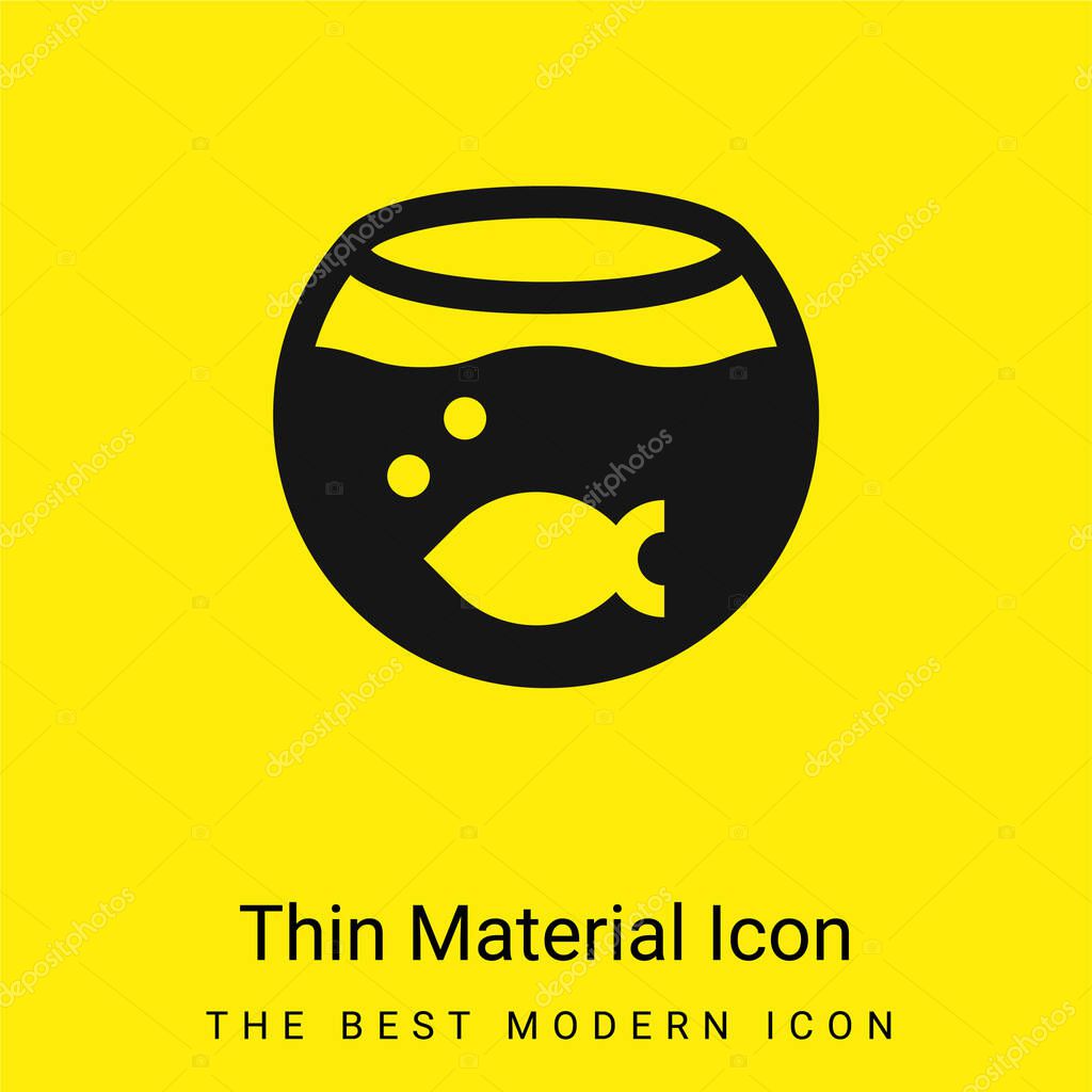 Aquarium minimal bright yellow material icon
