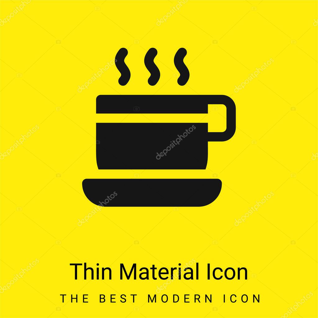 Break Time minimal bright yellow material icon