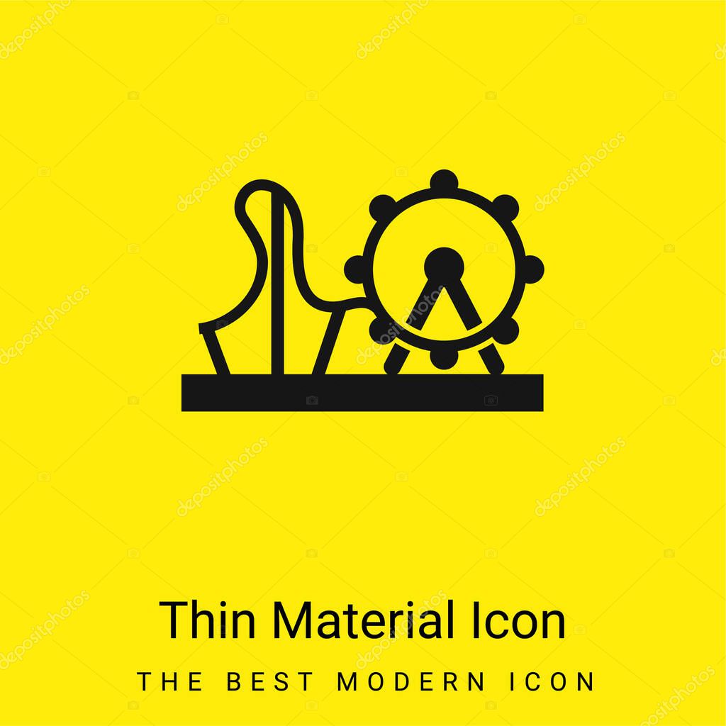 Amusement Park minimal bright yellow material icon