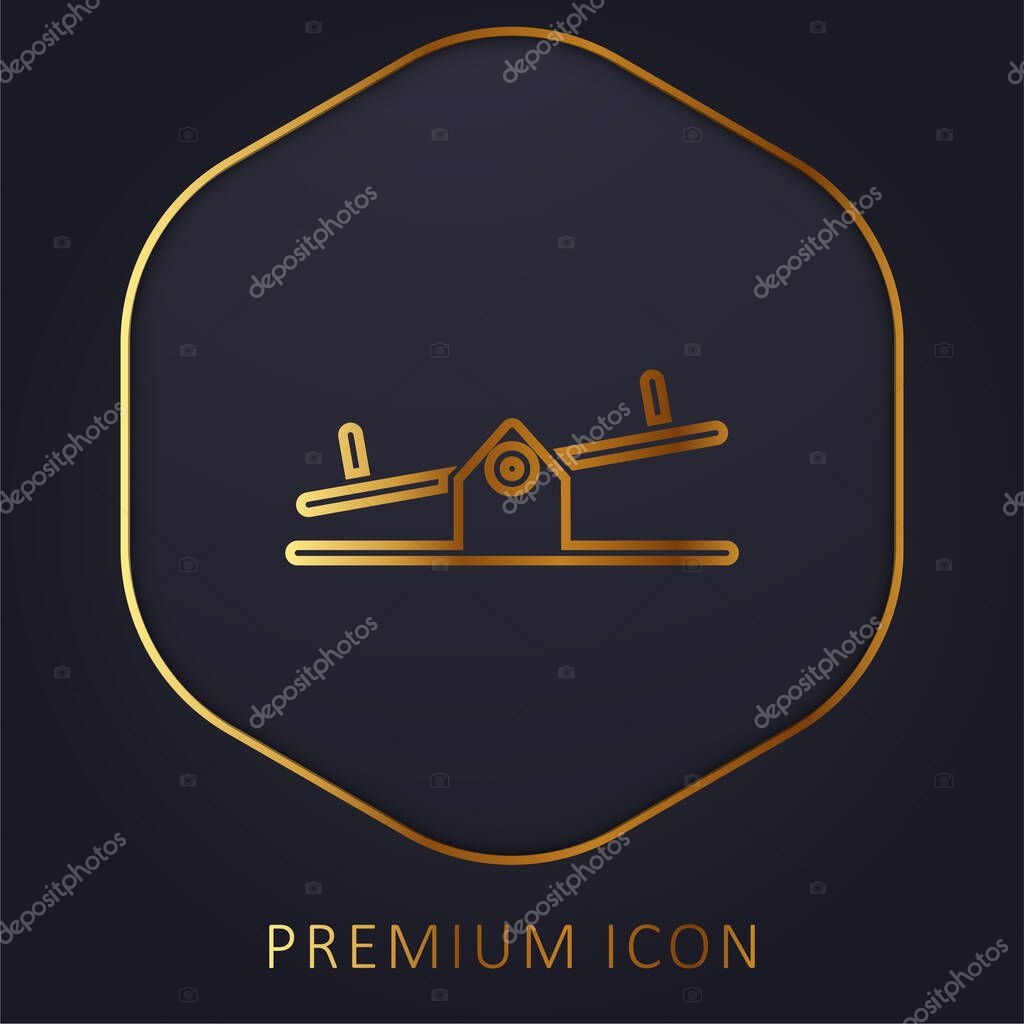 Balancer golden line premium logo or icon