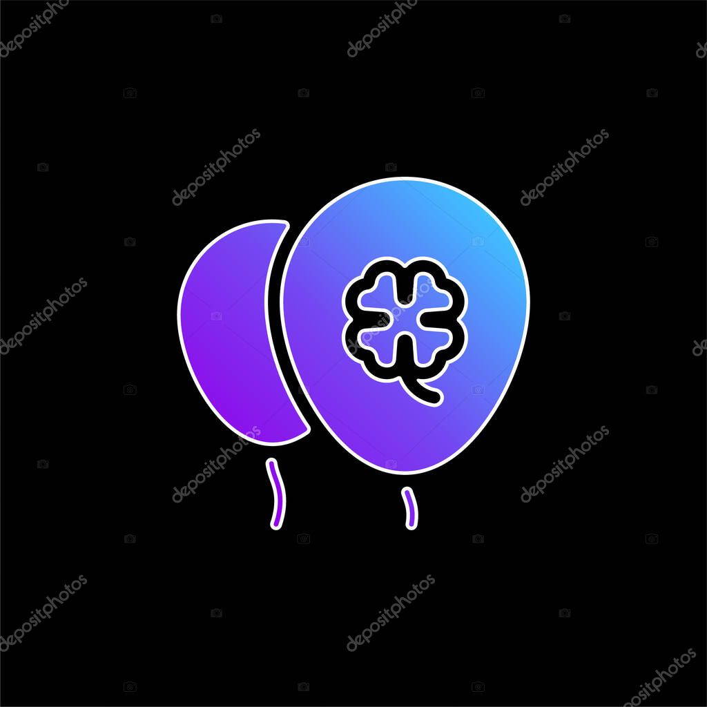 Balloon blue gradient vector icon