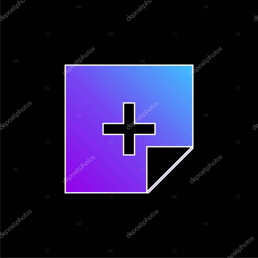 Add Button blue gradient vector icon