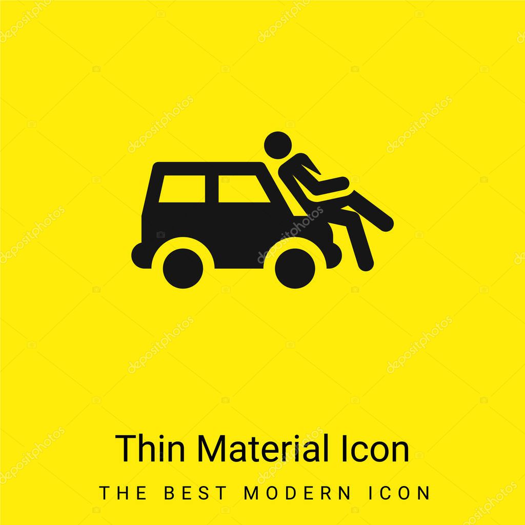 Accident minimal bright yellow material icon