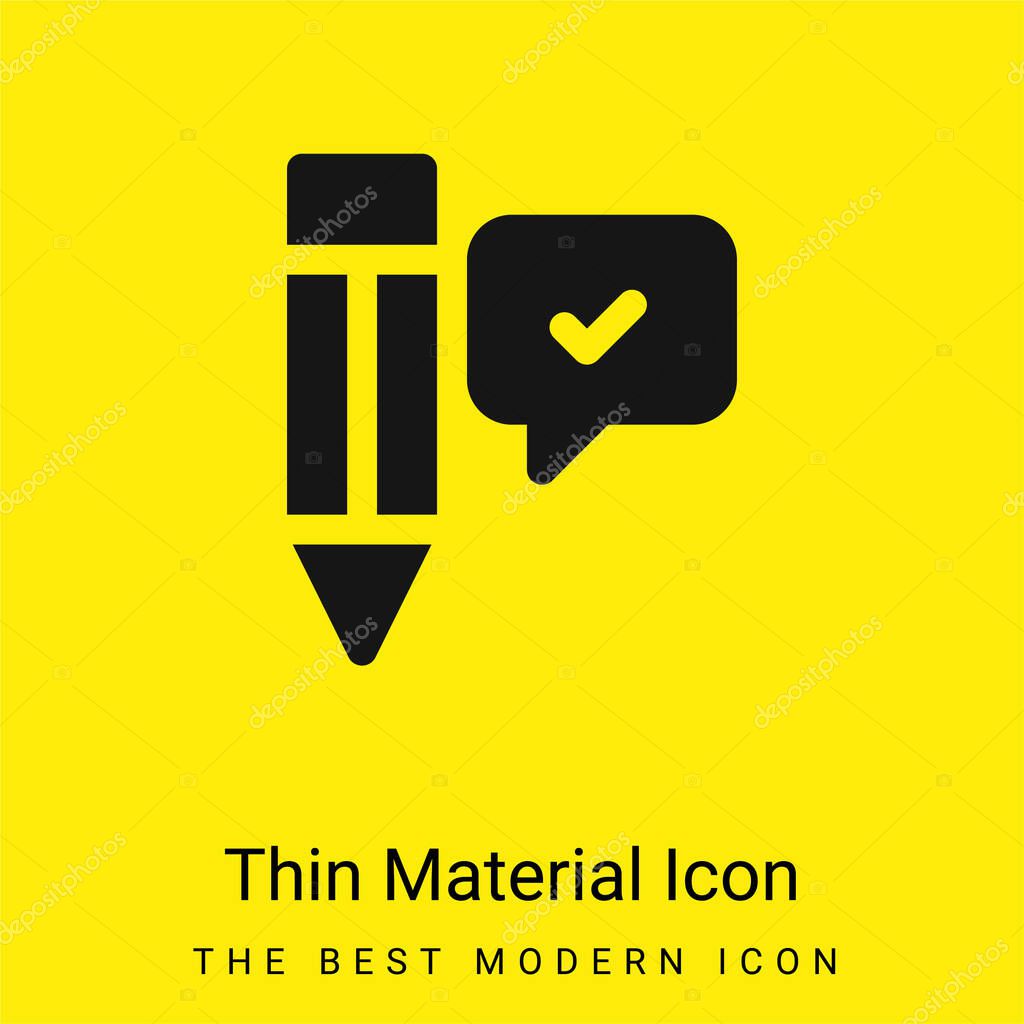 Agree minimal bright yellow material icon