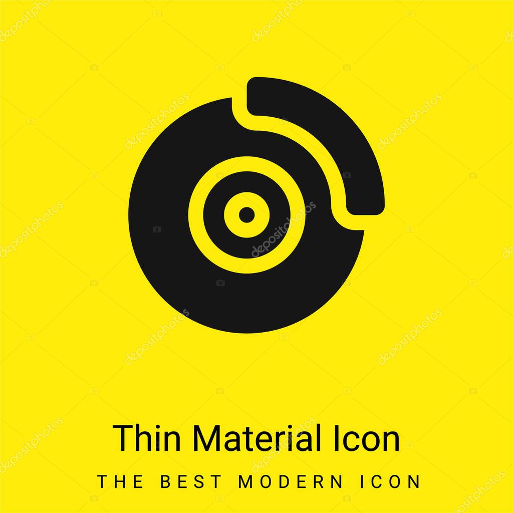 Brake Disc minimal bright yellow material icon
