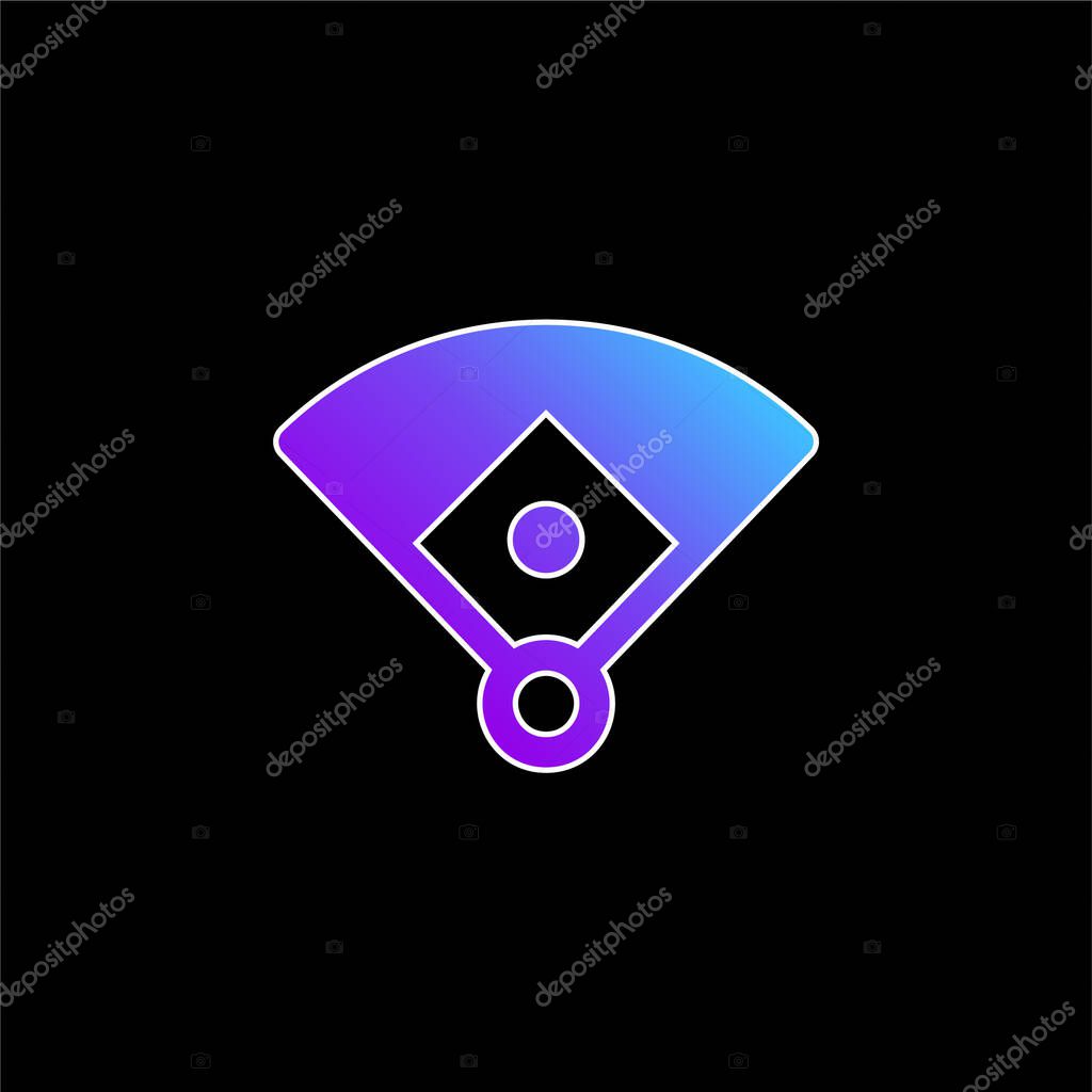 Baseball Diamond blue gradient vector icon