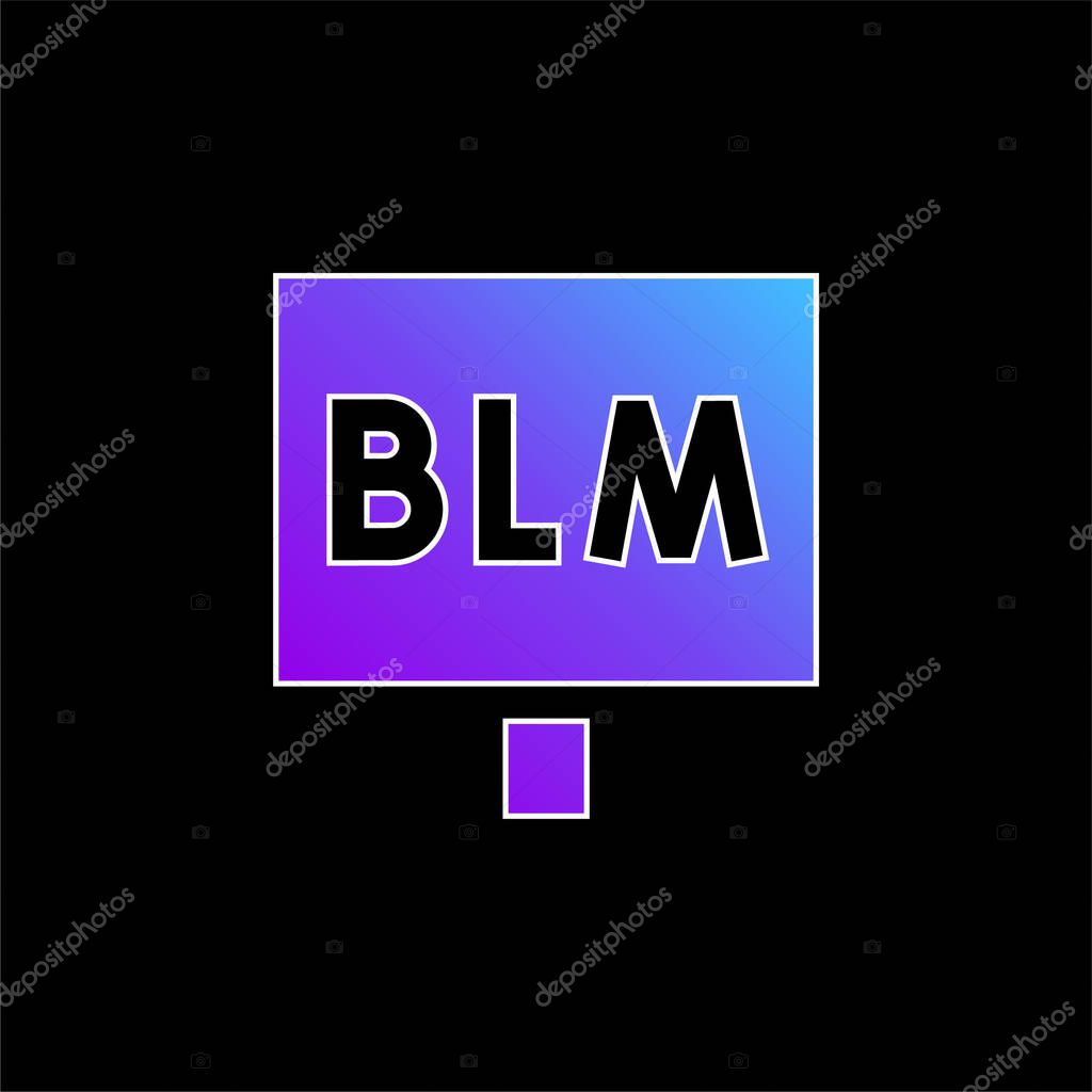 Blm blue gradient vector icon