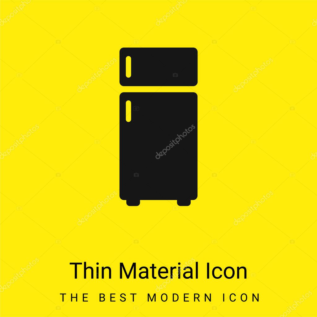Big Fridge minimal bright yellow material icon
