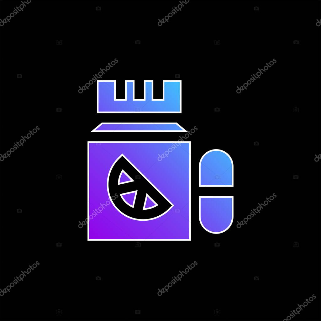 Bottle blue gradient vector icon