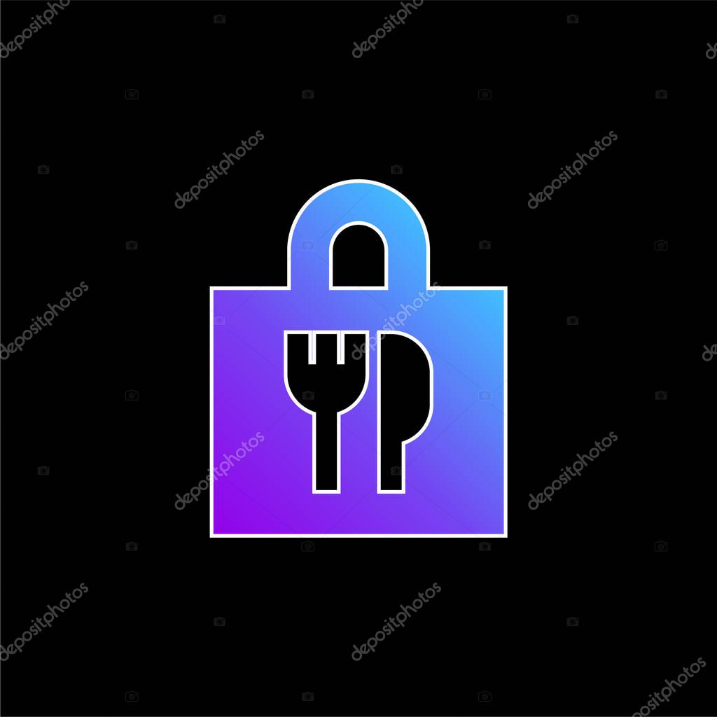 Bag blue gradient vector icon