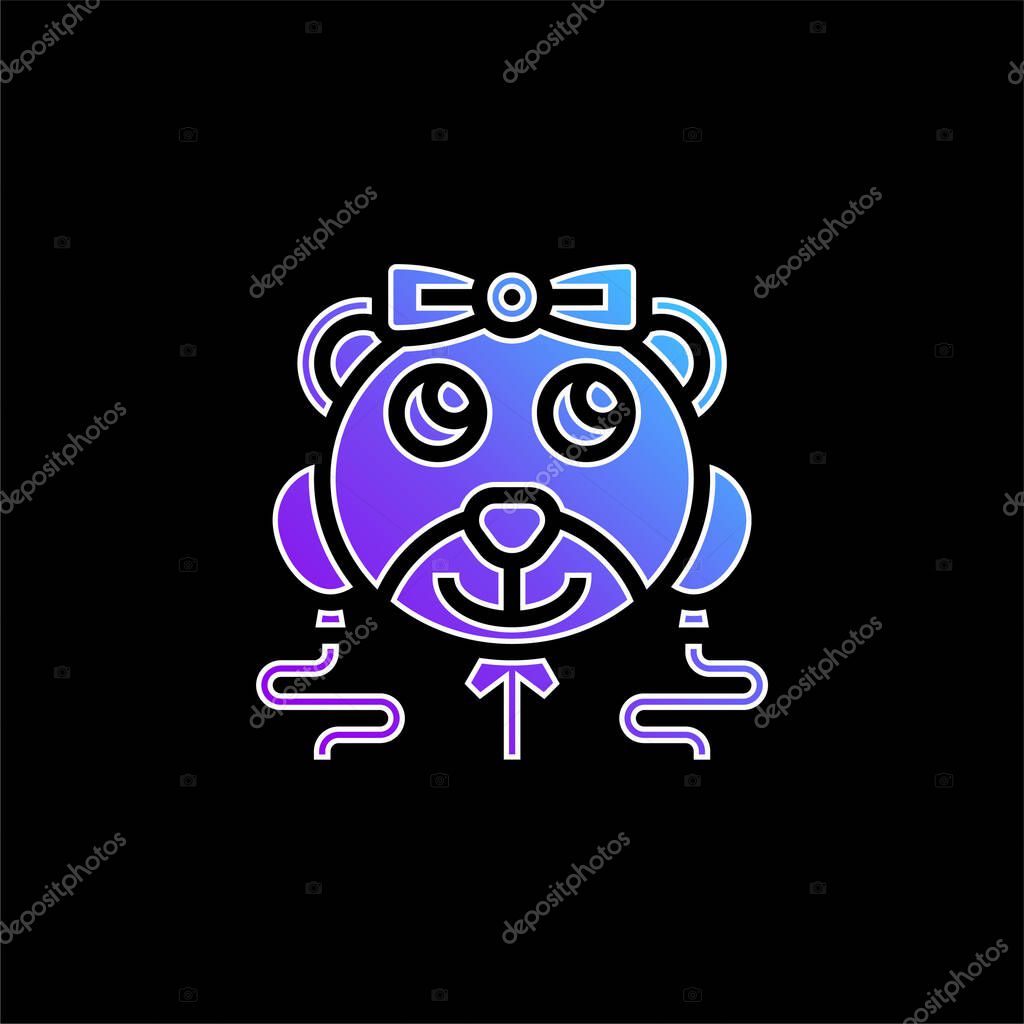 Balloons blue gradient vector icon
