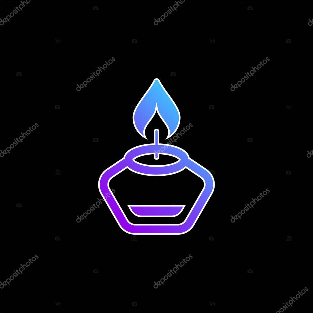 Aromatherapy blue gradient vector icon