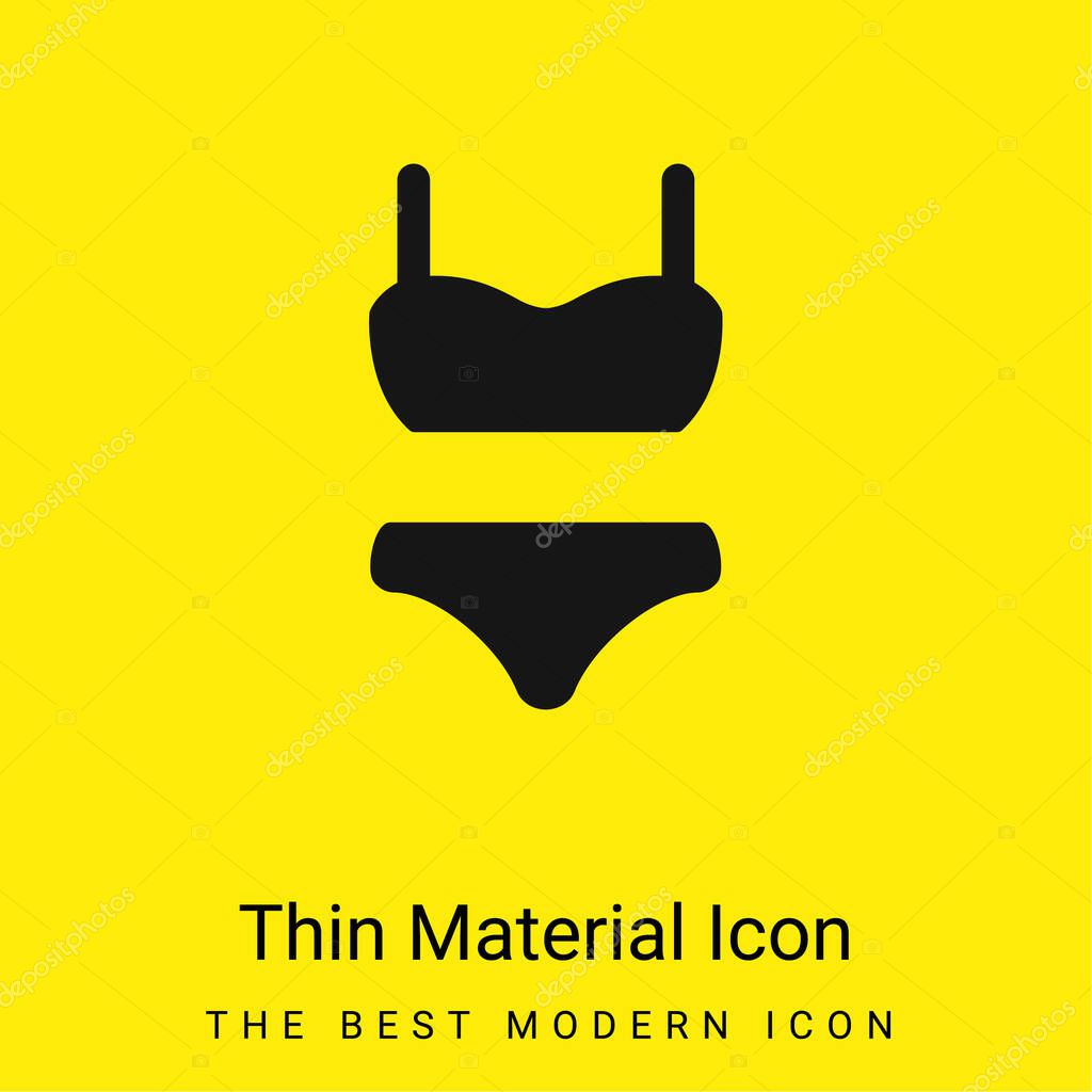 Bikini Suit minimal bright yellow material icon