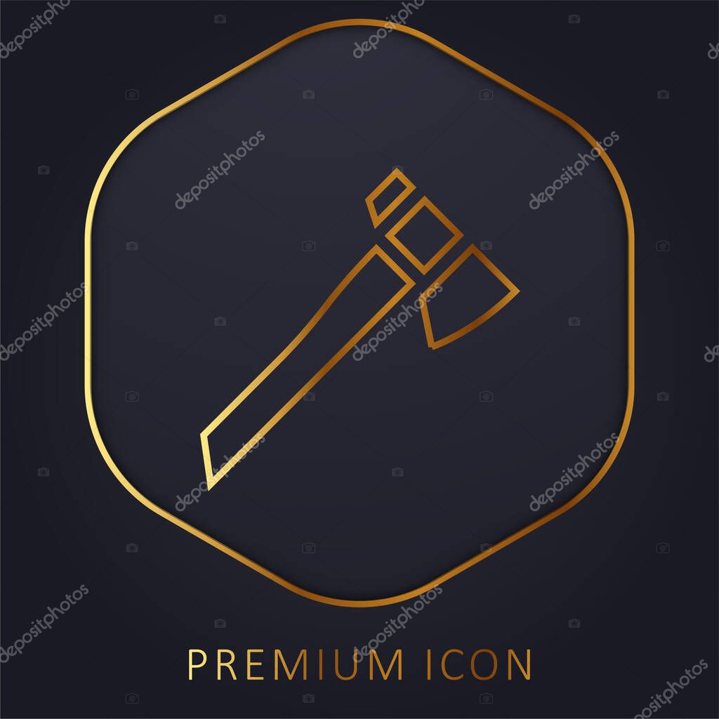 Ax golden line premium logo or icon