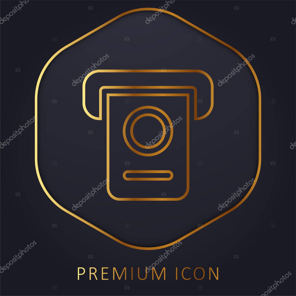 Atm golden line premium logo or icon