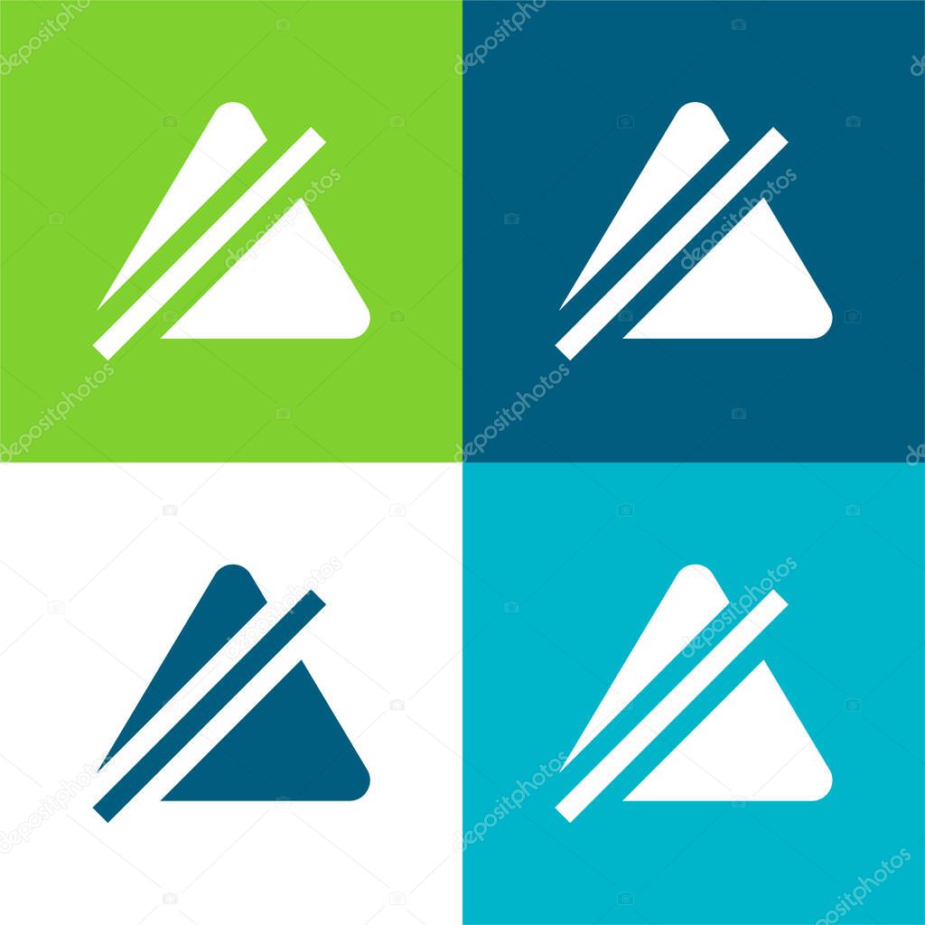 Bleach Flat four color minimal icon set