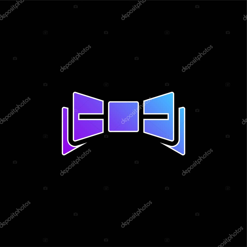 Bow blue gradient vector icon