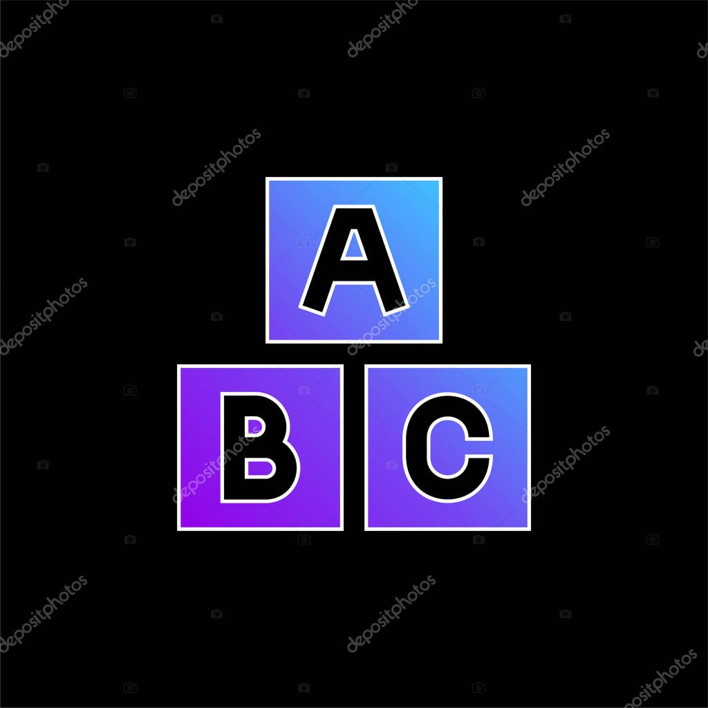 Block blue gradient vector icon