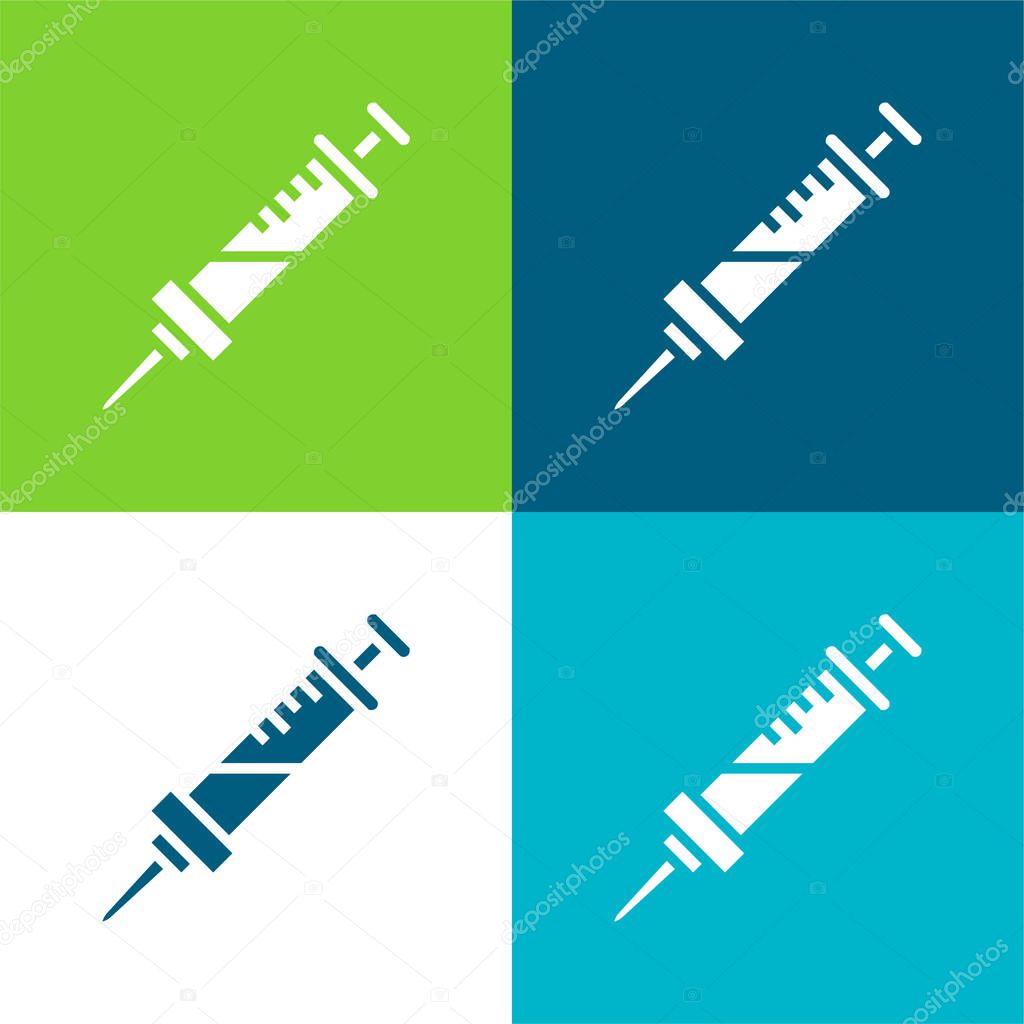 Anesthesia Flat four color minimal icon set