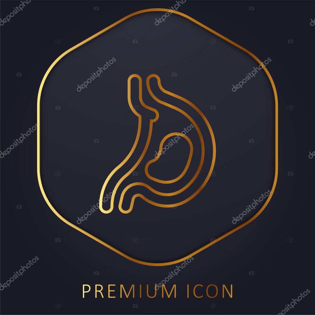 Acid golden line premium logo or icon