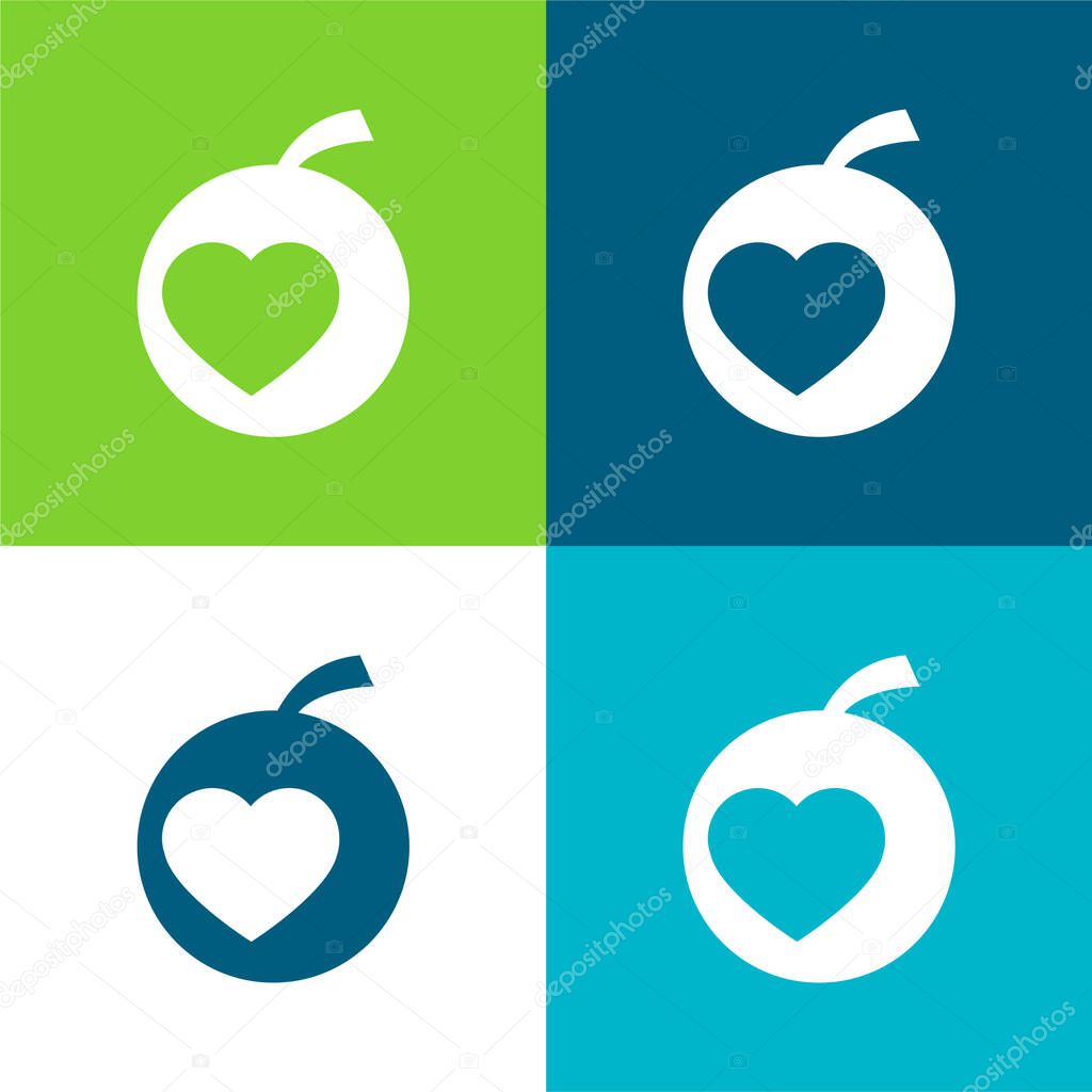 Apple Flat four color minimal icon set