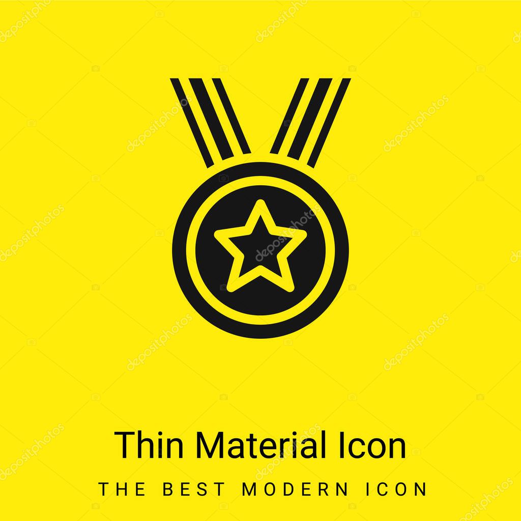 Award minimal bright yellow material icon