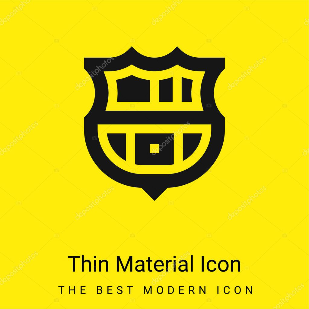 Barcelona minimal bright yellow material icon