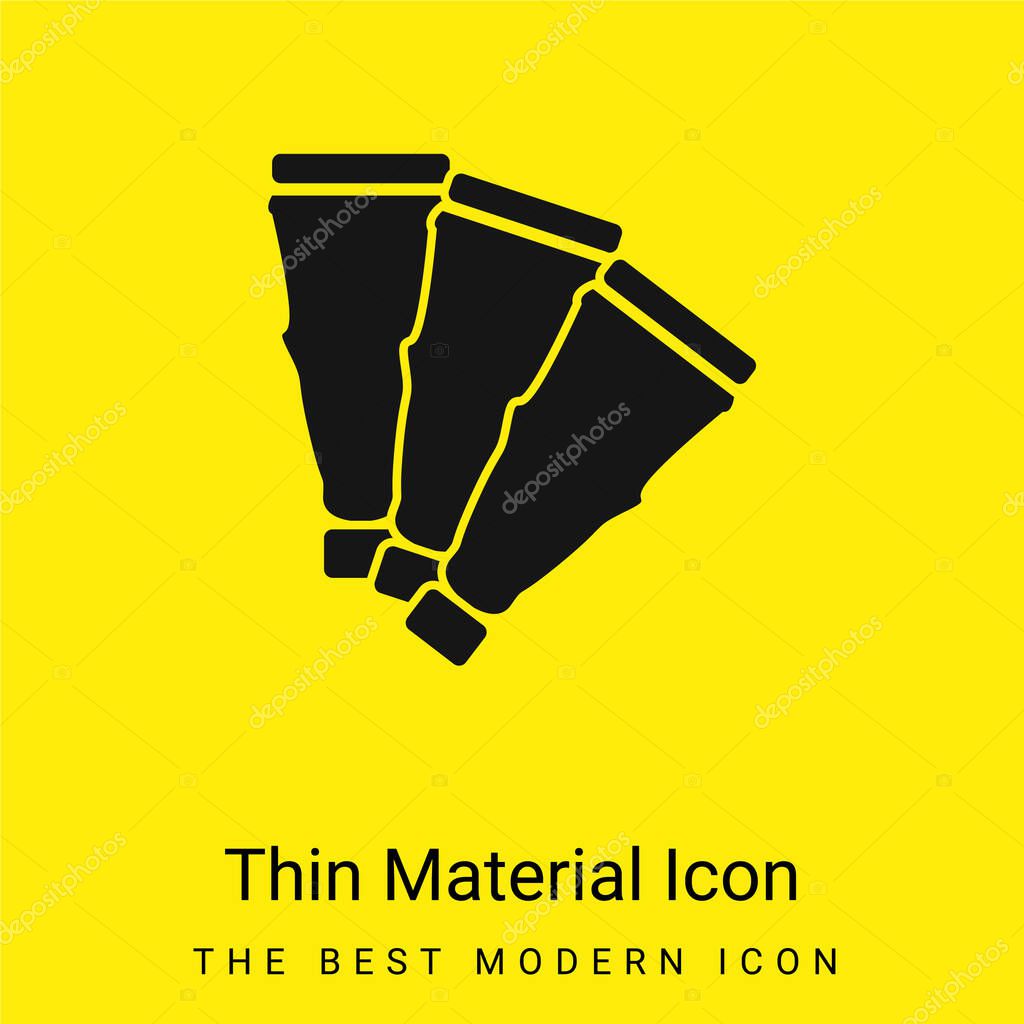 Art Piece Like A Fan minimal bright yellow material icon