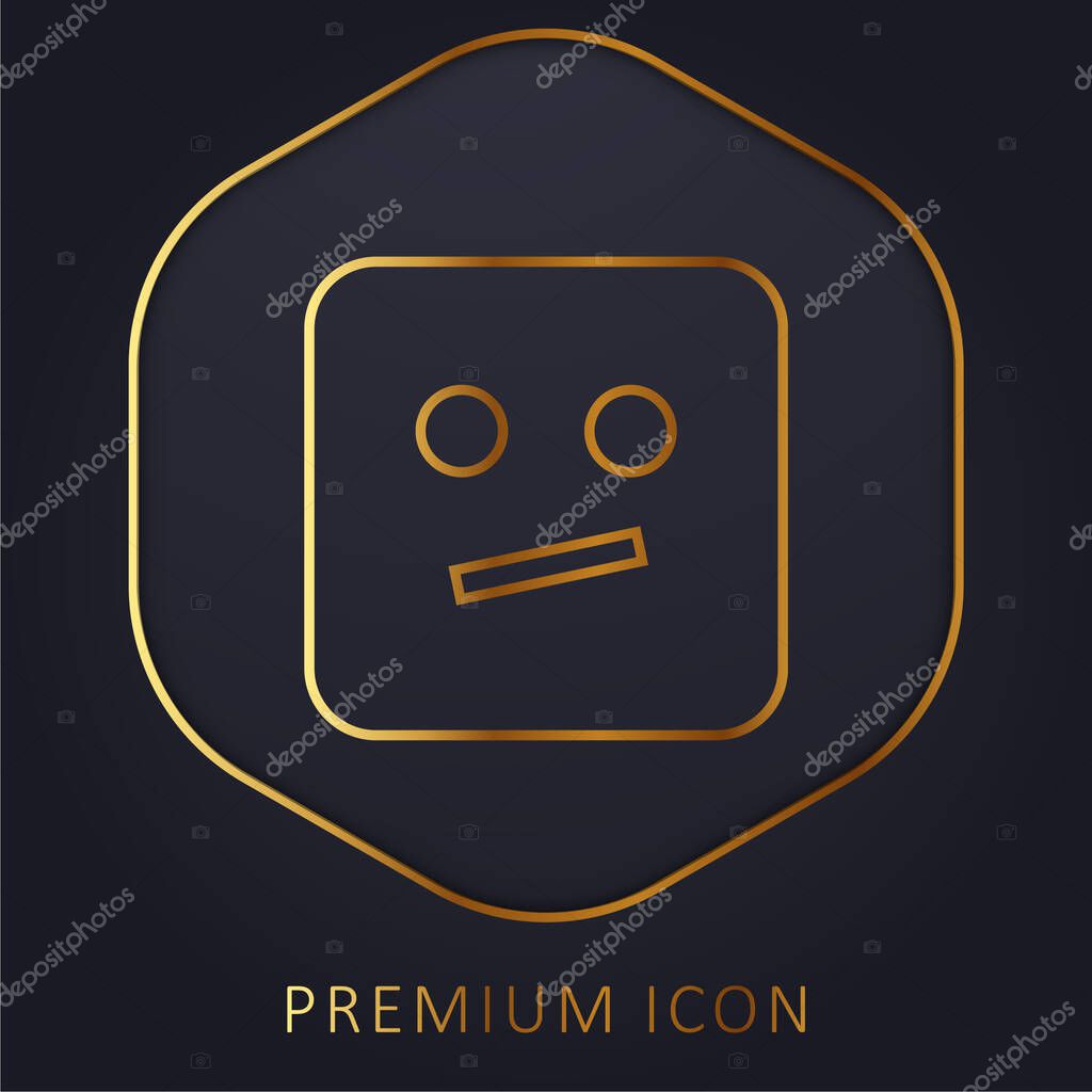Bored golden line premium logo or icon
