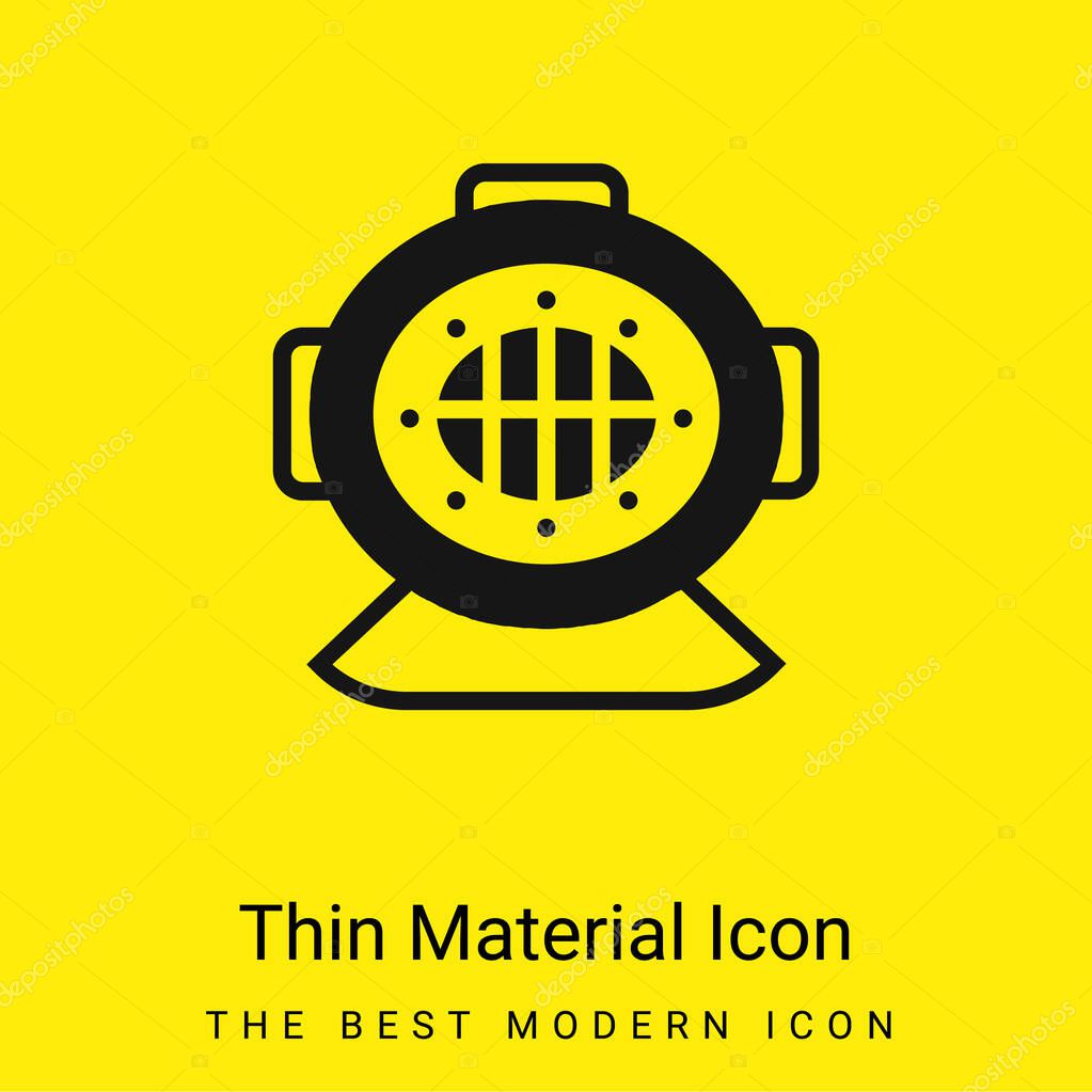 Aqualung minimal bright yellow material icon
