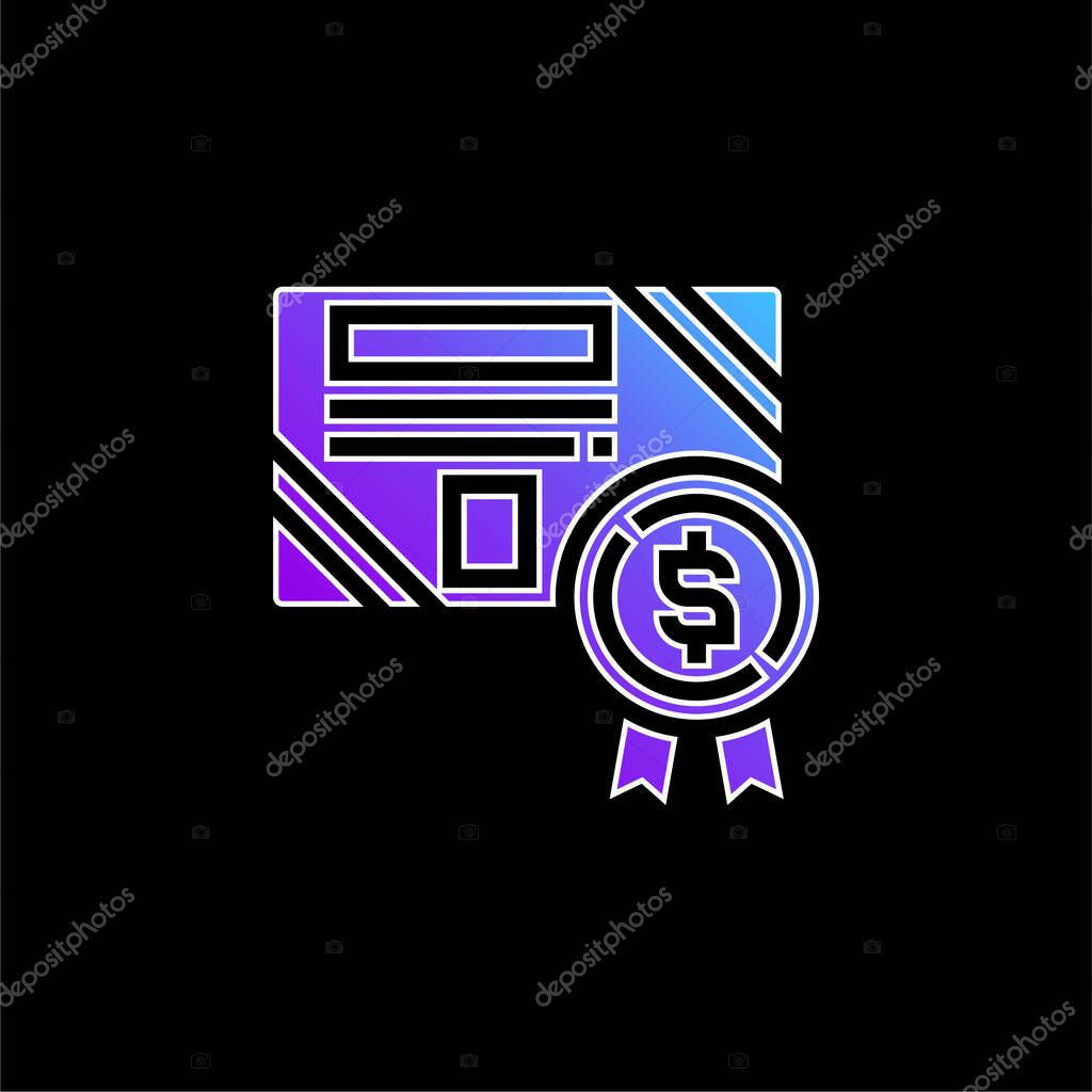Bond blue gradient vector icon