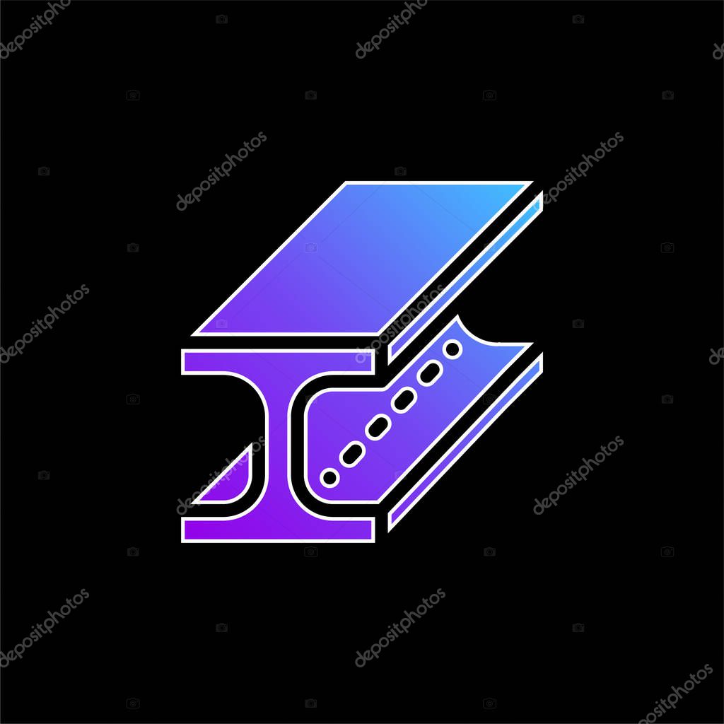 Beam blue gradient vector icon