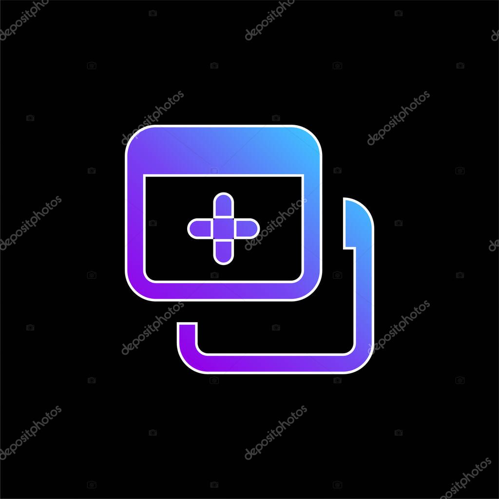 Add blue gradient vector icon