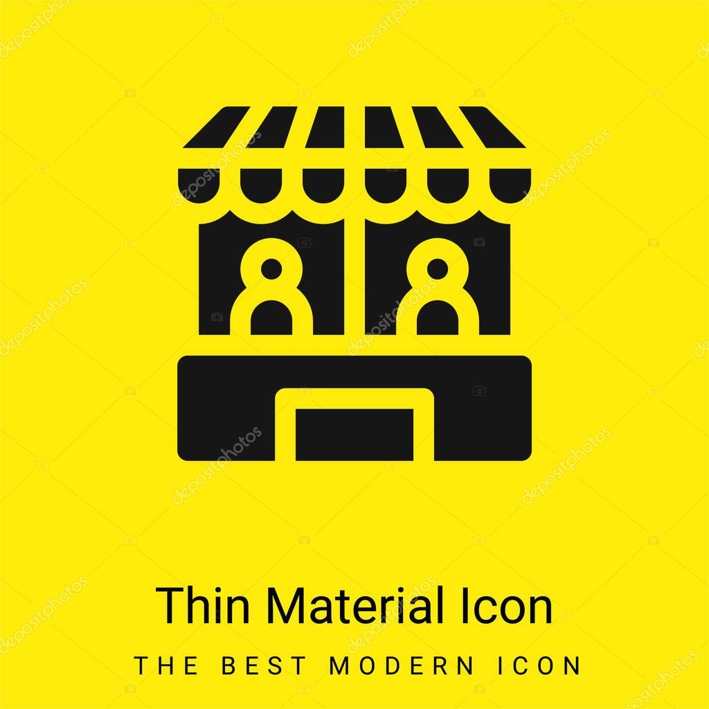 Booth minimal bright yellow material icon