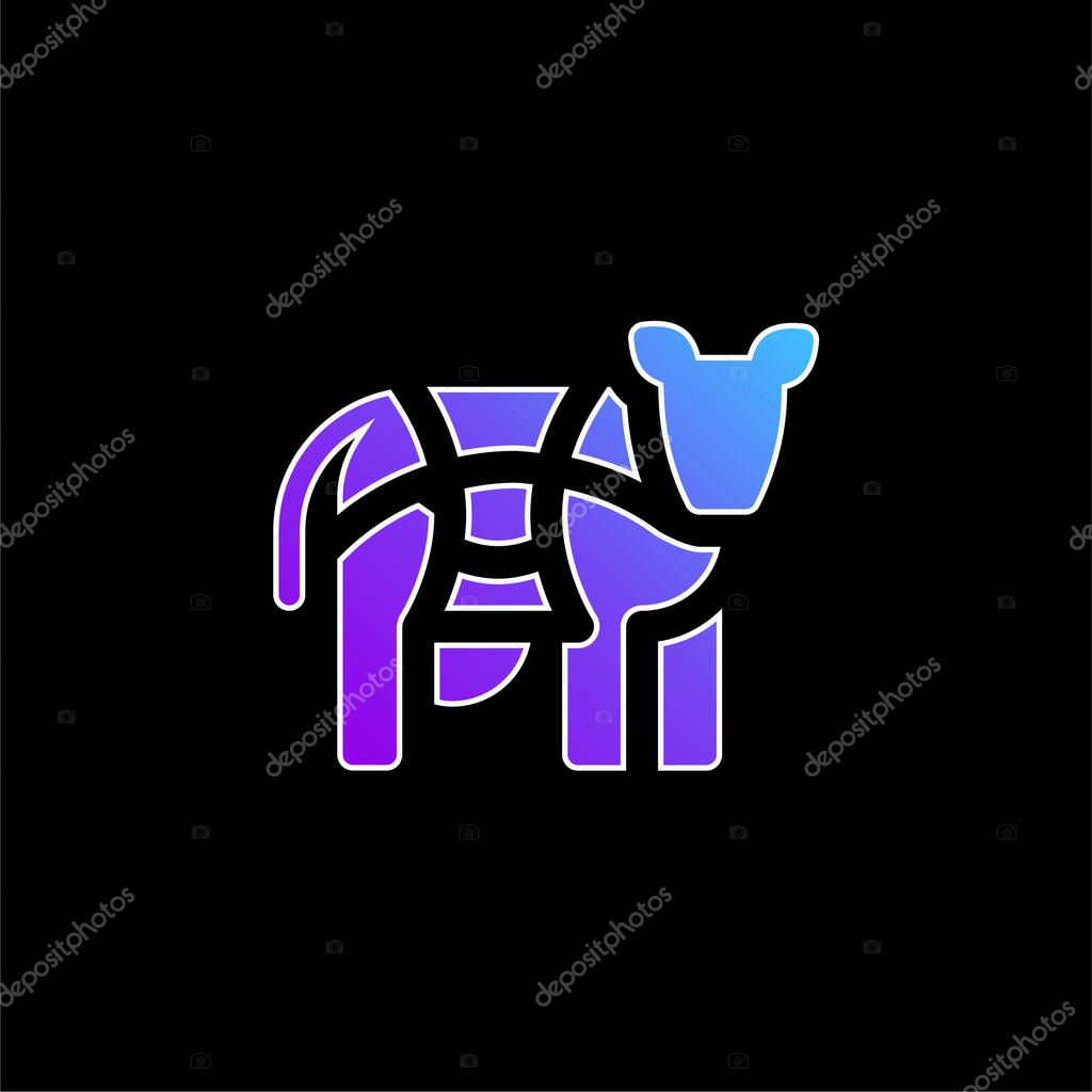 Beef blue gradient vector icon