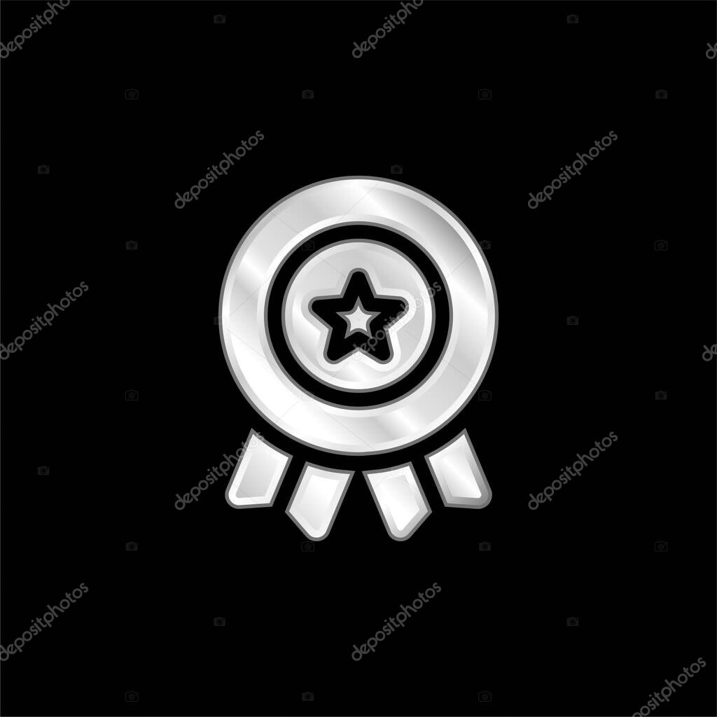 American silver plated metallic icon