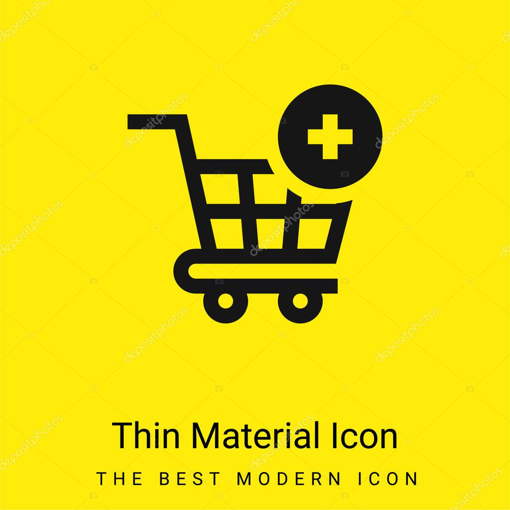 Add To Cart minimal bright yellow material icon