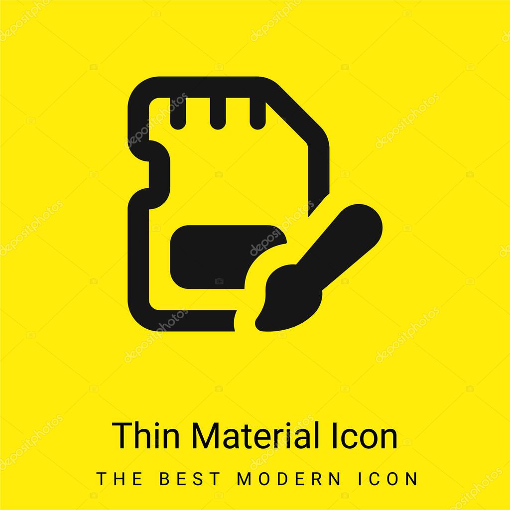 Art minimal bright yellow material icon